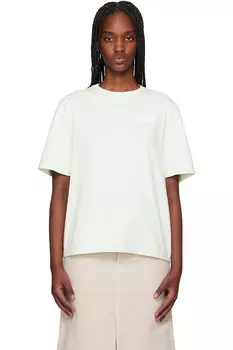 Футболка Comfort с надписью от руки Maison Kitsun Maison Kitsun, цвет mint ice