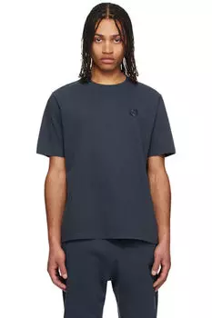 Футболка Comfort с нашивкой «Голова лисы» темно-синего цвета Maison Kitsun