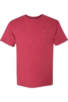 Футболка ComfortWash by Hanes Garment-Dyed Pocket, цвет crimson fall