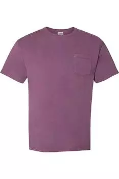 Футболка ComfortWash by Hanes Garment-Dyed Pocket, цвет purple plum raisin