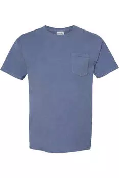 Футболка ComfortWash by Hanes Garment-Dyed Pocket, цвет saltwater