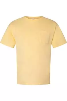 Футболка ComfortWash by Hanes Garment-Dyed Pocket, цвет summer squash yellow