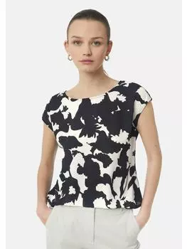 Футболка comma, цвет blau-beige