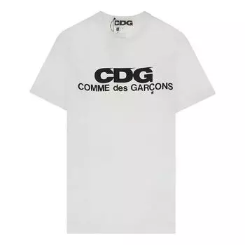 Футболка COMME des GARCONS CDG Classical Logo Applique Short-sleeve Tee Unisex White, белый