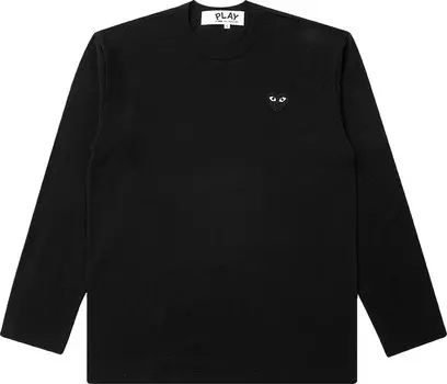 Футболка Comme des Garons PLAY Black Emblem Long-Sleeve T-Shirt 'Black', черный