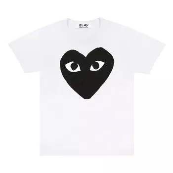 Футболка Comme des Garons PLAY Black Heart T-Shirt 'White', белый