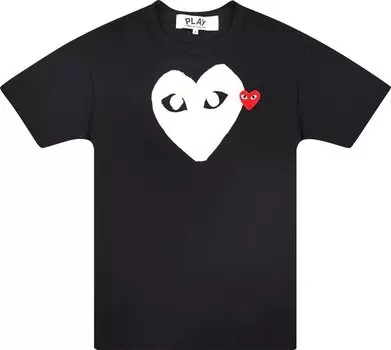 Футболка Comme des Garons PLAY Emblem Heart T-Shirt 'Black', черный