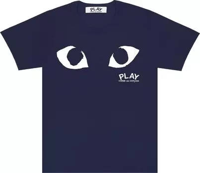 Футболка Comme des Garons PLAY Eyes Logo Short-Sleeve Tee 'Navy', синий
