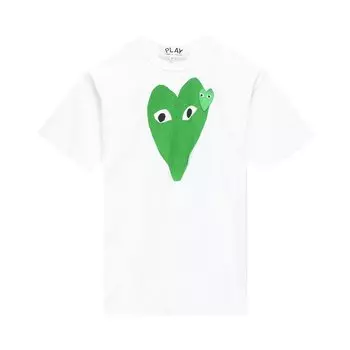 Футболка Comme des Garons PLAY Green Heart Tee 'White', белый
