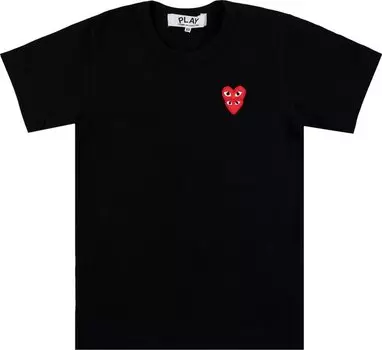 Футболка Comme des Garçons PLAY Heart Logo Short-Sleeve T-Shirt 'Black', черный