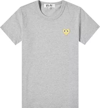 Футболка Comme des Garçons PLAY Heart Logo T-Shirt 'Grey', серый