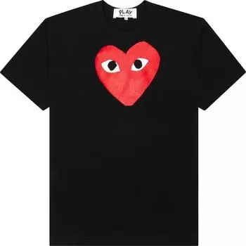 Футболка Comme des Garons PLAY Heart T-Shirt 'Black', черный