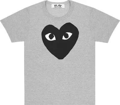 Футболка Comme des Garons PLAY Heart T-Shirt 'Grey', серый