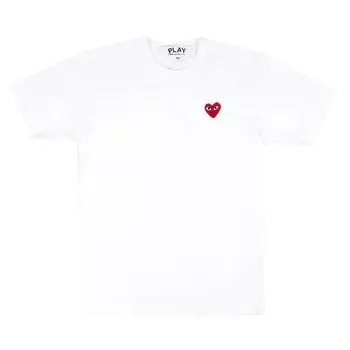 Футболка Comme des Garons PLAY Heart T-Shirt 'White', белый
