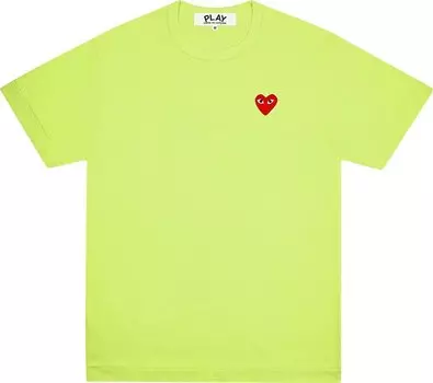 Футболка Comme des Garons PLAY Pastelle Red Emblem T-Shirt 'Green', зеленый