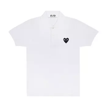 Футболка Comme des Garons PLAY Polo T-Shirt 'White', белый