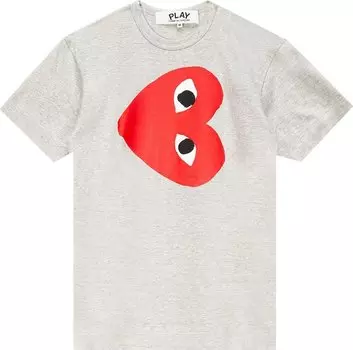 Футболка Comme des Garons PLAY Sideways Heart Tee 'Grey', серый