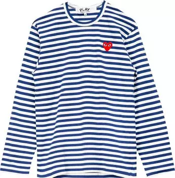Футболка Comme des Garons PLAY Striped T-Shirt 'Navy/White', синий