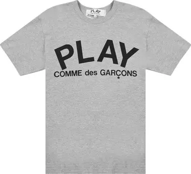 Футболка Comme des Garons PLAY Text T-Shirt 'Grey', серый