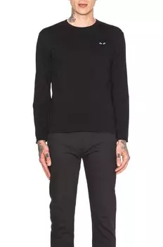 Футболка Comme des Garons Black Emblem Cotton Long Sleeve, черный