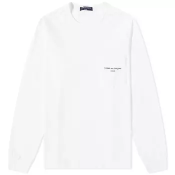 Футболка Comme des Garons Homme Long Sleeve Logo Pocket Tee