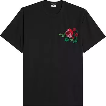 Футболка Comme des Garons Homme Plus Jersey Embroidery Pattern B T-Shirt 'Black', черный