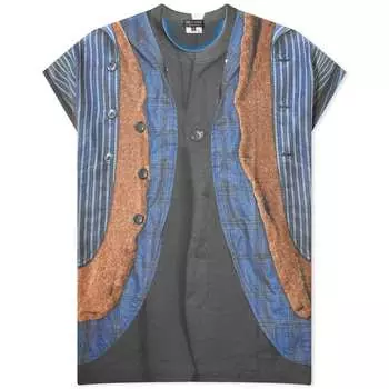 Футболка Comme Des Garons Homme Plus Poly Pique Garment Print T-Shir, черный