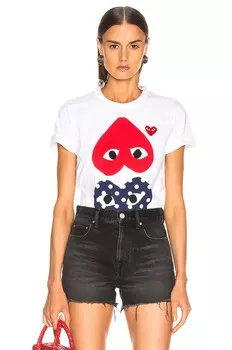 Футболка Comme des Garons Logo Emblem, белый