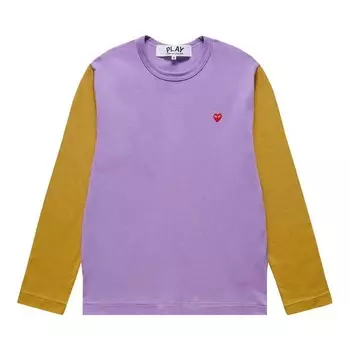 Футболка Comme des Garons PLAY Bi-Colour T-Shirt Purple/Olive, фиолетовый