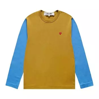 Футболка Comme des Garons PLAY Bi-Colour T-Shirt Olive/Blue, зеленый