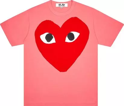 Футболка Comme des Garons PLAY Big Heart T-Shirt Pink, розовый