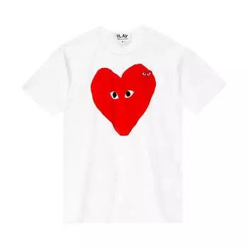 Футболка Comme des Garons PLAY Big Heart Tee 'White', белый