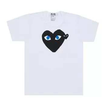 Футболка Comme des Garons PLAY Black Heart, цвет Белый