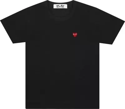 Футболка Comme des Garons PLAY Heart Logo T-Shirt 'Black', черный