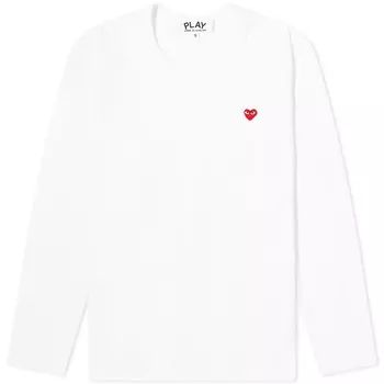Футболка Comme des Garons Play Long Sleeve Small Logo Tee
