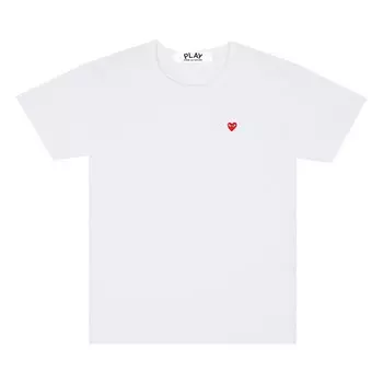 Футболка Comme des Garons PLAY с маленьким сердечком, цвет Белый