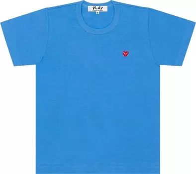 Футболка Comme des Garons PLAY Small Red Heart T-Shirt Blue, синий
