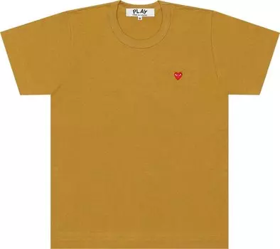 Футболка Comme des Garons PLAY Small Red Heart T-Shirt Olive, зеленый