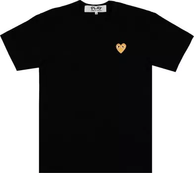Футболка Comme des Garons Play T-Shirt With Gold Heart 'Black', черный