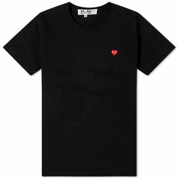 Футболка Comme des Garons Play Women's Small Red Heart Logo Tee