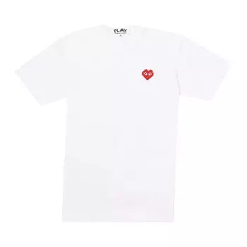Футболка Comme des Garons PLAY x Invader Heart, цвет Белый