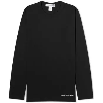 Футболка Comme Des Garons Shirt Long Sleeve Logo T-Shirt, черный