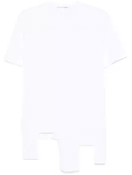 Футболка Comme Des Garons Shirt со вставками, белый
