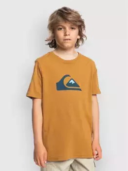 Футболка Comp с логотипом Quiksilver, коричневый