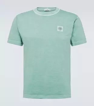 Футболка compass из хлопкового джерси Stone Island, зеленый
