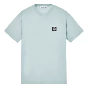 Футболка compass patch logo t-shirt 'sky blue' Stone Island, голубой