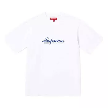Футболка contact s/s t-shirt 'white blue' Supreme, белый