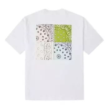 Футболка contrasting colors cashew loose round neck short sleeve couple style white Converse, белый