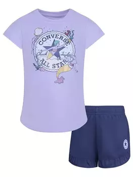 Футболка Converse 2tlg Outfit, цвет blau/dunkelblau