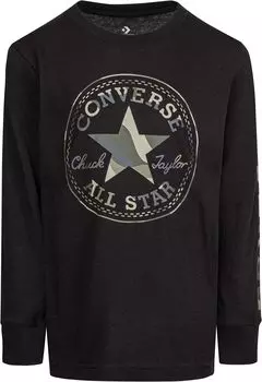 Футболка Converse Camo Long Sleeve Tee, черный